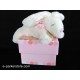 Doudou peluche lapin rose PM les bonbons Doudou et compagnie - NEUF -