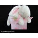 Doudou peluche lapin rose GM les bonbons Doudou et compagnie - NEUF -