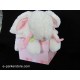 Doudou peluche lapin rose GM les bonbons Doudou et compagnie - NEUF -