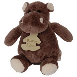 Doudou hippopotame médaillon petit modèle coffret cadeau HISTOIRE D'OURS - NEUF-
