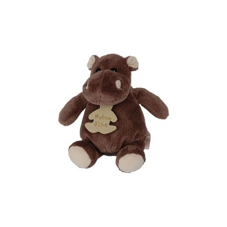 Doudou hippopotame médaillon petit modèle coffret cadeau HISTOIRE D'OURS - NEUF-