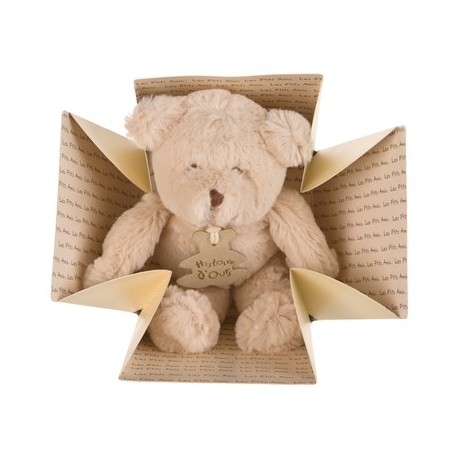 Doudou Pantin douceur Ours beige HO2042 HISTOIRE D'OURS - Produit neuf -