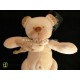 Doudou peluche pantin ours marron motif croix NICOTOY