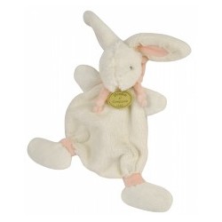 Doudou lapin blanc rose les bonbons DC2122 DOUDOU ET COMPAGNIE 