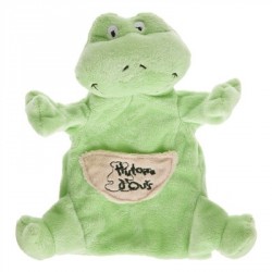 Doudou marionnette grenouille verte HO2024 HISTOIRE D'OURS