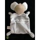 Doudou souris plat bleu gris motif oiseau NICOTOY