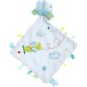 Doudou voiture mouchoir brodé avion blanc vert bleu KIABI KITCHOUN NICOTOY