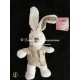 Doudou lapin peluche pantin écru grandes oreilles POMMETTE