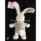 Doudou lapin peluche pantin écru grandes oreilles POMMETTE