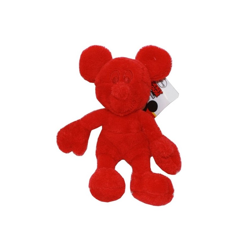 Doudou Mickey DISNEY Baby carré plat gris et rouge Go Wild