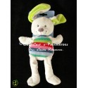 Doudou lapin pantin 37 cm rayé multicolore Woodstock NICOTOY