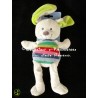 Doudou lapin pantin 37 cm rayé multicolore Woodstock NICOTOY