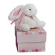 Doudou peluche lapin rose PM les bonbons Doudou et compagnie - NEUF -