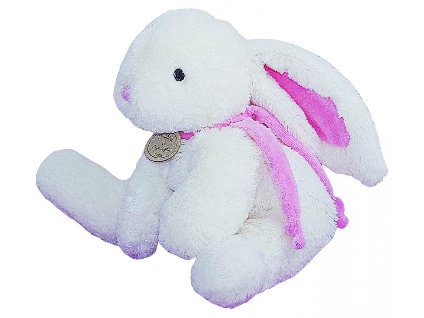 DOUDOU 202 - L'ORIGINAL! Lapin rose - Référence DC2923 fabriquée par DOUDOU  ET COMPAGNIE