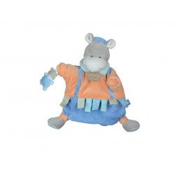 Doudou marionnette étiquettes âne 23 cm DC2348 DOUDOU ET COMPAGNIE