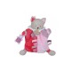 Doudou marionnette étiquettes chat 23 cm DC2349 DOUDOU ET COMPAGNIE