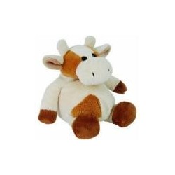 Doudou peluche vache PM 14 cm écru marron HO1957 HISTOIRE D'OURS