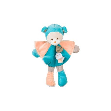 Doudou pantin ours Capucin jaune bleu 32 cm BN712 BABYNAT