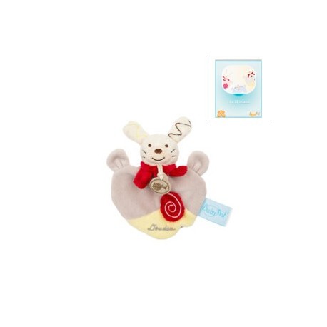 Petit doudou lapin gris 15 cm en coffret cadeau BN216 BABYNAT