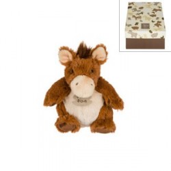 Doudou pantin ferme cheval marron HO2193 HISTOIRE D'OURS