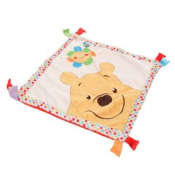 Doudou plat carré Winnie good morning imprimé fleur DISNEY BABY NICOTOY