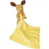 Doudou chien jaune orangé mouchoir jaune POMMETTE