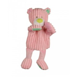 Baby Nat' doudou ours rose marionnette les Doubambins