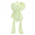 Doudou peluche pantin éléphant vert anis longues jambes 40 cm NICOTOY