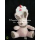 Doudou peluche lapin my friend Bunny assis 15 cm rose NICOTOY