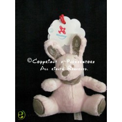 Doudou peluche lapin my friend Bunny assis 15 cm rose NICOTOY