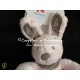 Doudou peluche lapin my friend Bunny assis 15 cm rose NICOTOY