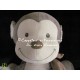 Peluche pantin singe XL 90 cm gris blanc NICOTOY