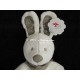 Doudou pantin lapin écru my friend Bunny 28 cm foulard marron assis NICOTOY