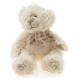 Doudou peluche ourson écru beige noeud vichy SIMBA TOYS KIABI NICOTOY