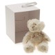 Doudou peluche ourson écru beige noeud vichy SIMBA TOYS KIABI NICOTOY