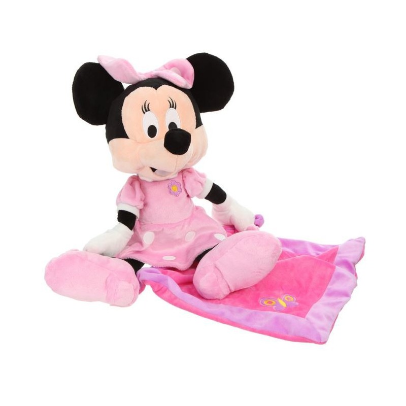 Doudou Peluche Minnie 25cm avec Mouchoir Personnalisé