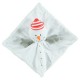 Doudou bonhomme de neige sur carré bonnet rayé rouge blanc ORCHESTRA PREMAMAN