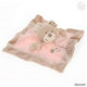 Doudou ours plat carré rose / beige NICOTOY - NEUF -