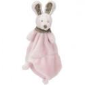 Doudou lapin rose sur carré my friend Bunny NICOTOY