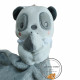 Mots d'enfants doudou mouchoir panda gris et blanc