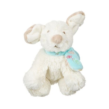 Noukie's tifoo binz Kishoo chien peluche écru écharpe bleue