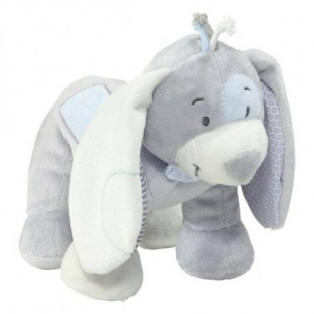 Noukies's  Arthur binz chien peluche 15 cm gris bleu