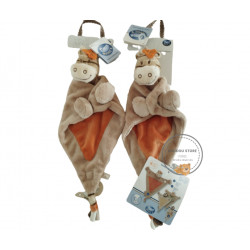 Doudou Noukies Chien Blanc Plat - Aston & Jack