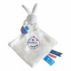 Doudou et Compagnie - Collection "UNICEF" - Doudou lapin et sac - blanc - 10 cm - 0+