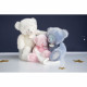 Doudou et compagnie Doudou avec mouchoir "Trop Mimi" Ours - rose