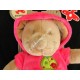 Doudou souris peluche copain des bois capuche rose motif oiseau NICOTOY - NEUF -  ﻿