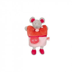 Doudou et compagnie marionnette souris Plic ploc "Petit secret" - rose - 25 cm