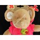 Doudou souris peluche copain des bois capuche rose motif oiseau NICOTOY - NEUF -  ﻿