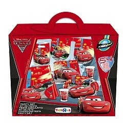 Party set vaisselle carton 54 pièces CARS 2 DISNEY PIXAR