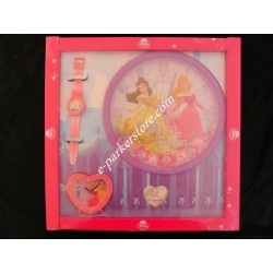 Set horloge réveil et montre DISNEY PRINCESS - NEUF -